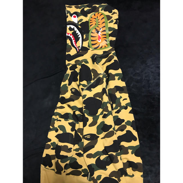 A BATHING APE シャークパーカー 1st イエローカモ - パーカー