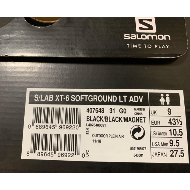 SALOMON(サロモン)のS/LAB XT-6 SOFTGROUND LT ADV 27.5 cm メンズの靴/シューズ(スニーカー)の商品写真