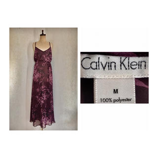 カルバンクライン(Calvin Klein)の90s Calvin Klein Leaf Maxi Dress ワンピース(ロングワンピース/マキシワンピース)