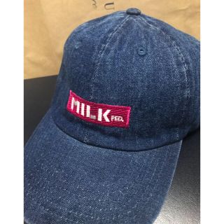 ミルクフェド(MILKFED.)の新品！MILKFED★EMBROIDERY BAR 6PANEL CAP (キャップ)