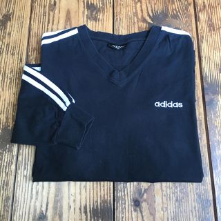 アディダス(adidas)の90’s adidas ロンT ブラック L 古着 ストリート(Tシャツ/カットソー(七分/長袖))