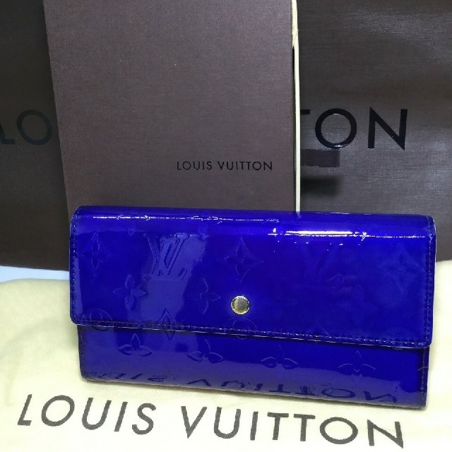 Louis Vuitton ルイヴィトン ヴェルニ 長財布 ブルーの通販 By はぴかわ S Shop ルイヴィトンならラクマ