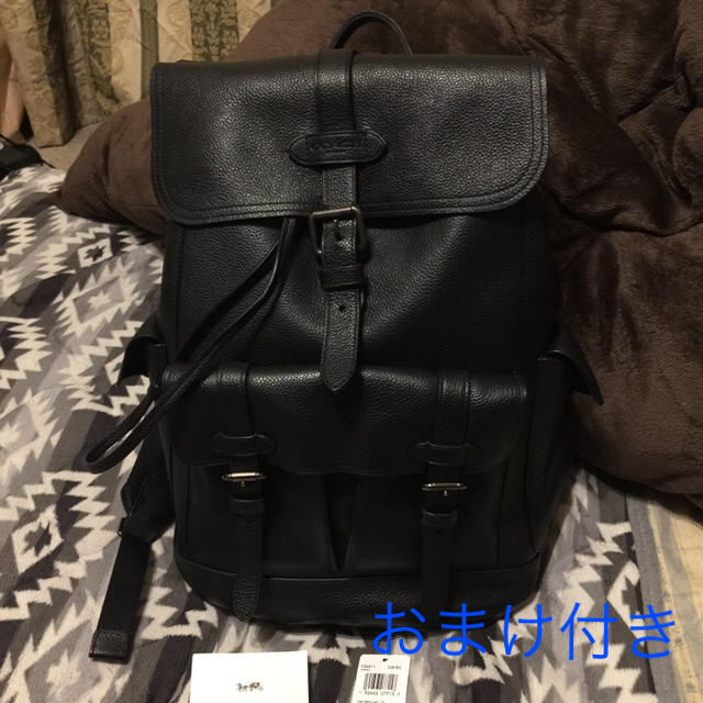 COACH(コーチ)の最終値引き‼️美品 コーチ F36811 ハドソン レザー バックパック 黒 メンズのバッグ(バッグパック/リュック)の商品写真