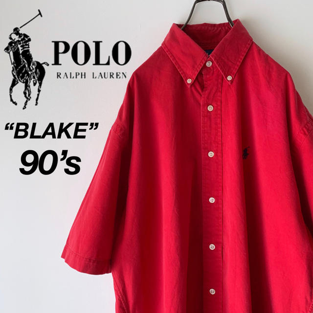 Ralph Lauren(ラルフローレン)の【旧タグ 90s】ラルフローレン 刺繍ロゴ ヘビーツイル 半袖 BDシャツ メンズのトップス(シャツ)の商品写真