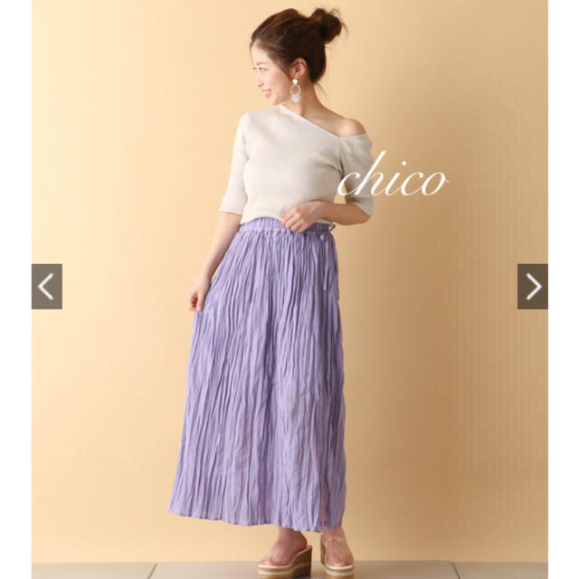 who's who Chico(フーズフーチコ)の残2枚♡フーズフーチコ♡ワッシャーロングスカート レディースのスカート(ロングスカート)の商品写真