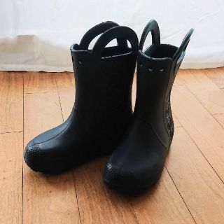 クロックス(crocs)のすみれ様専用☆美品 クロックスレインブーツ 21センチ ネイビー 長靴(長靴/レインシューズ)