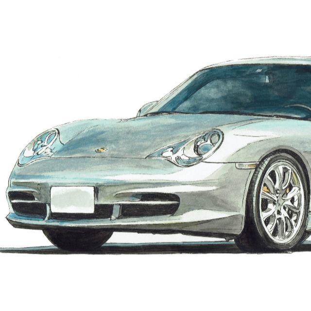 GC-1170 ポルシェ 911GT3限定版画直筆サイン額装●作家平右ヱ門 2