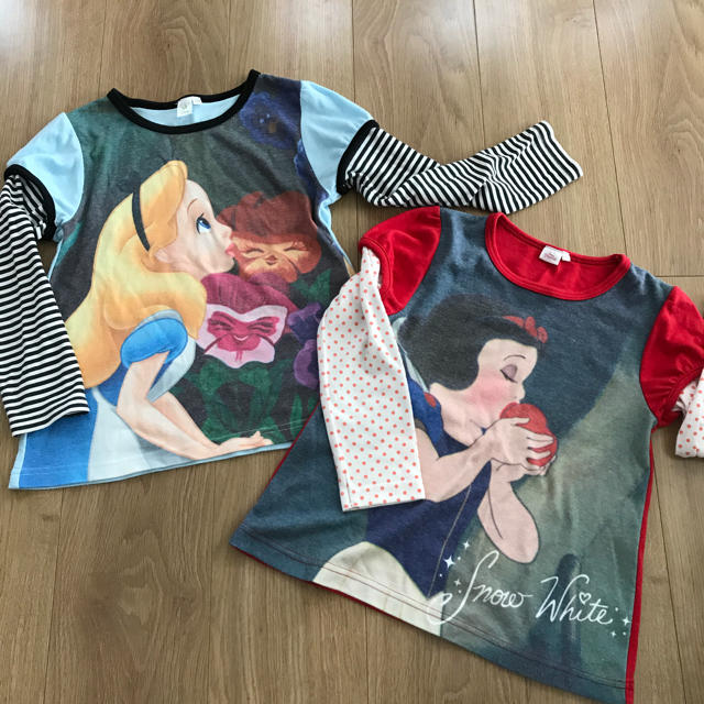 Disney(ディズニー)のDisney重ね着風ロンTセット キッズ/ベビー/マタニティのキッズ服女の子用(90cm~)(Tシャツ/カットソー)の商品写真