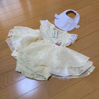 シシュノン(SiShuNon)のシシュノン  ベビー服 ドレス 風 80サイズ おまけ付き(ロンパース)