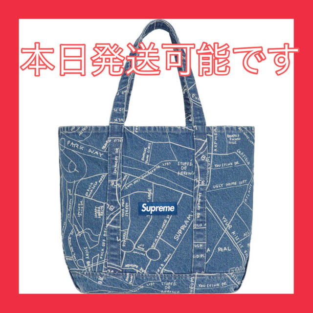 supreme Gonz Map Denim Toteトートバッグ