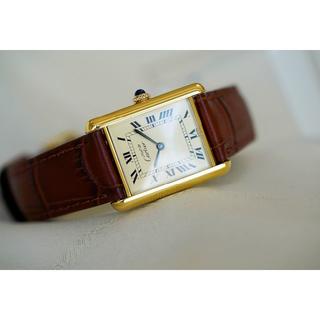 カルティエ(Cartier)の専用 美品 カルティエ マスト タンク アイボリー 手巻き LM Cartier(腕時計(アナログ))