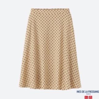 ユニクロ(UNIQLO)のイネス ドットフレアスカート(ひざ丈スカート)