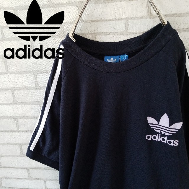 adidas(アディダス)のアディダス Tシャツ トレフォイル   スリーストライプ  ネイビー メンズのトップス(Tシャツ/カットソー(半袖/袖なし))の商品写真