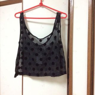 エイチアンドエム(H&M)のH&M♡ドット透かしタンク(タンクトップ)