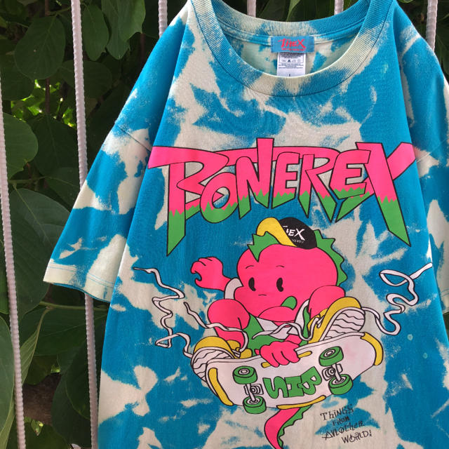 galaxxxy(ギャラクシー)の♥︎USED 古着 メンズL【THE X】ゆるだぼ ブリーチTシャツ♥︎個性派 メンズのトップス(Tシャツ/カットソー(半袖/袖なし))の商品写真