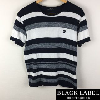 ブラックレーベルクレストブリッジ(BLACK LABEL CRESTBRIDGE)の美品 ブラックレーベルクレストブリッジ 半袖Tシャツ ボーダー サイズM(Tシャツ/カットソー(半袖/袖なし))