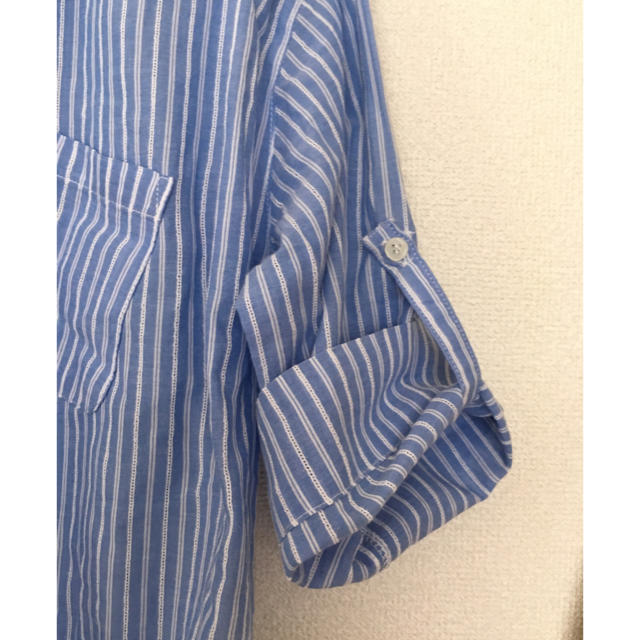Bou Jeloud(ブージュルード)のストライプ ブルーシャツ レディースのトップス(シャツ/ブラウス(長袖/七分))の商品写真