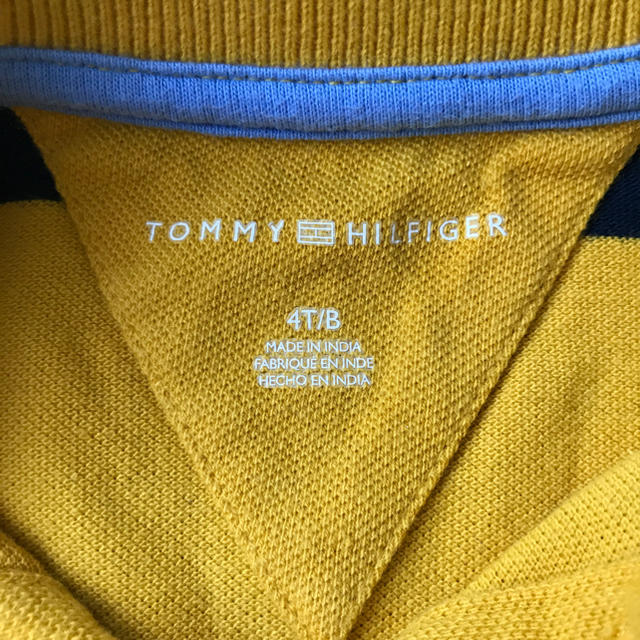 TOMMY HILFIGER(トミーヒルフィガー)のトミーフィルフィガー キッズ ポロシャツ Tシャツ イエロー ４T 110cm キッズ/ベビー/マタニティのキッズ服男の子用(90cm~)(Tシャツ/カットソー)の商品写真