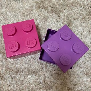 レゴ(Lego)のLEGO ボックス 入れ物 ピンク 紫(小物入れ)