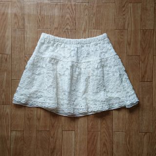 ザラキッズ(ZARA KIDS)のレースのスカート 白(スカート)