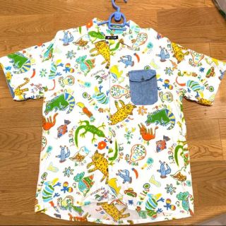 チャイハネ(チャイハネ)の【チャイハネ】メキシカンアニマルMEN'Sシャツ ホワイト(Tシャツ/カットソー(半袖/袖なし))