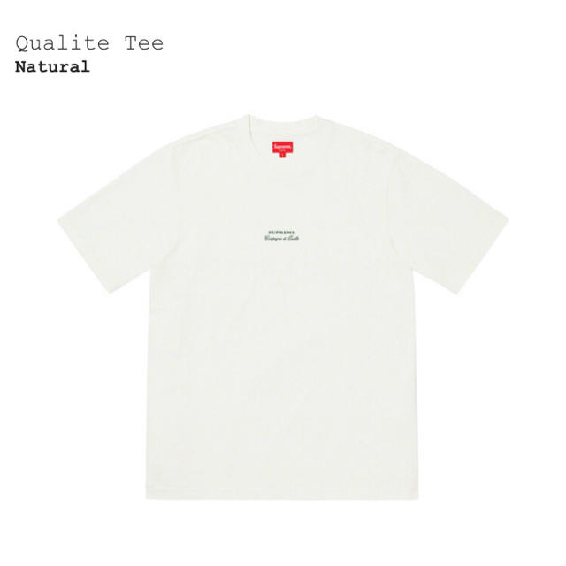 Supreme(シュプリーム)のM size Supreme Qualite Tee Natural White メンズのトップス(Tシャツ/カットソー(半袖/袖なし))の商品写真