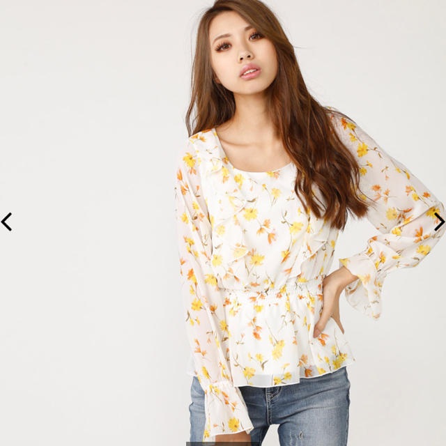 Relie flowerシフォンTOP