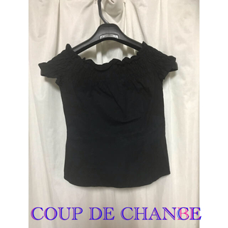 クードシャンス(COUP DE CHANCE)のオフショルブラックブラウス(シャツ/ブラウス(半袖/袖なし))
