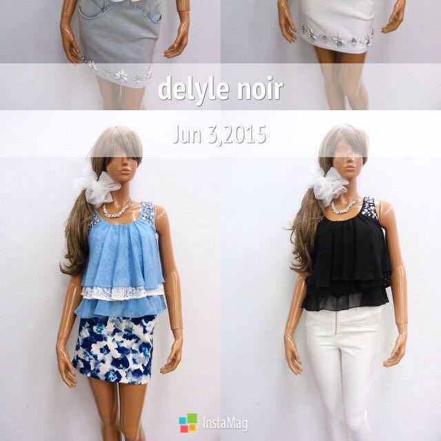 Delyle NOIR(デイライルノアール)の新品 今期 デイライル 上下セットブルー レディースのスカート(ミニスカート)の商品写真
