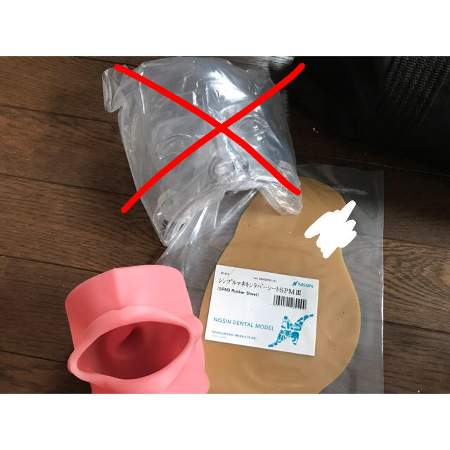 歯科 シンプルマネキン NISSIN 頬粘膜 袋付き (ニッシム タイプ 歯科 シンプルマネキン NISSIN 頬粘膜 袋付き (ニッシム タイプ
