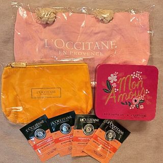 ロクシタン(L'OCCITANE)のロクシタン　ノベルティ＆缶ケース＆サンプル４点セット(その他)