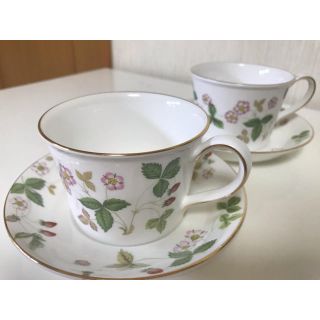 ウェッジウッド(WEDGWOOD)のウエッジウッド ワイルドストロベリー カップ&ソーサ(グラス/カップ)