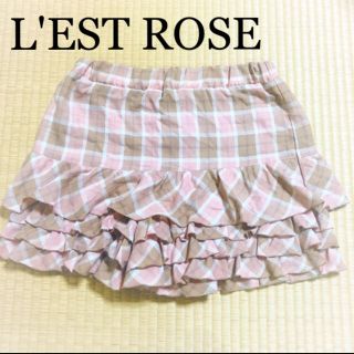 レストローズ(L'EST ROSE)のL'EST ROSE(レストローズ)チェック柄フリルペチパン(キュロット)