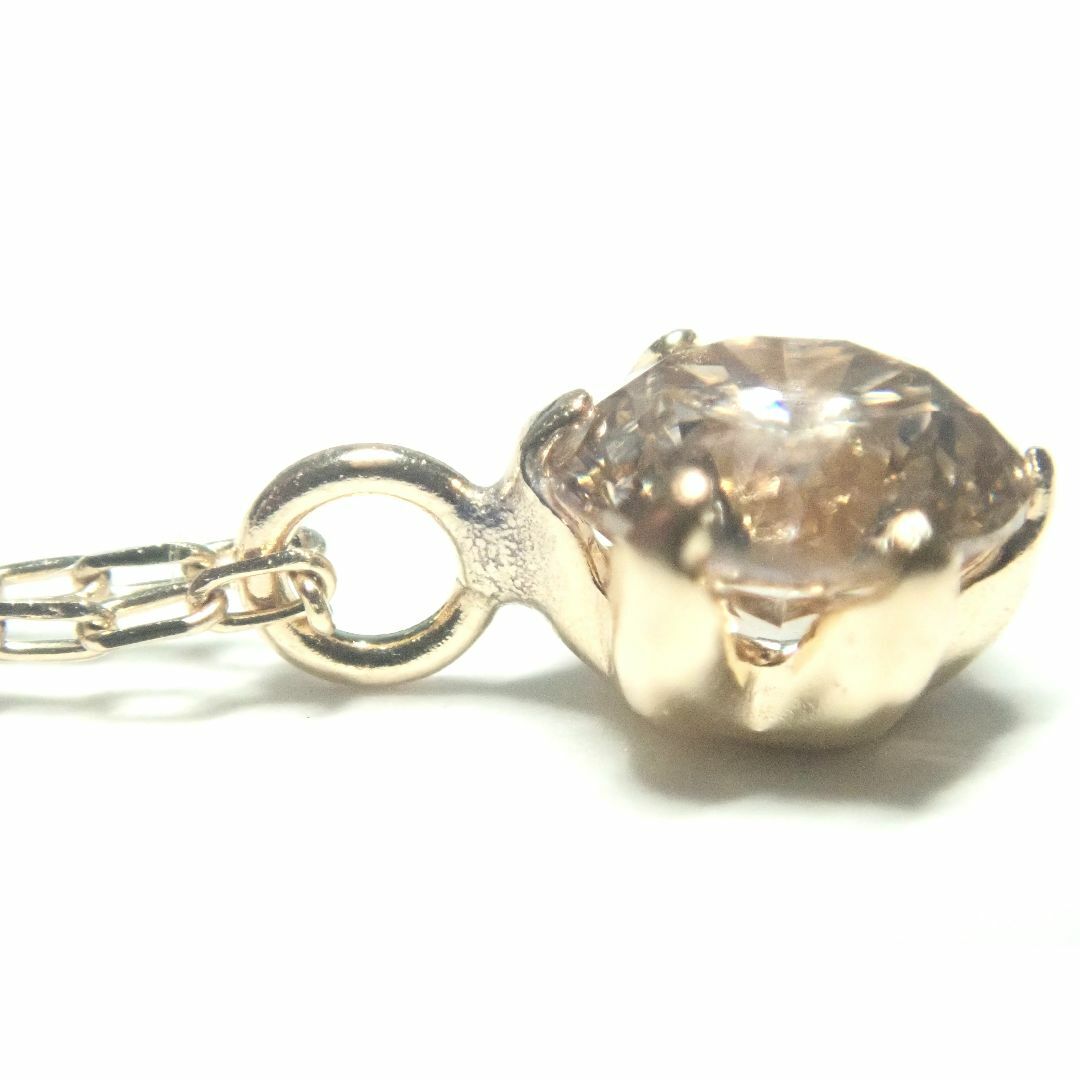 152.K10 一粒 ダイヤモンド ネックレス D 0.15ct 40.0cm