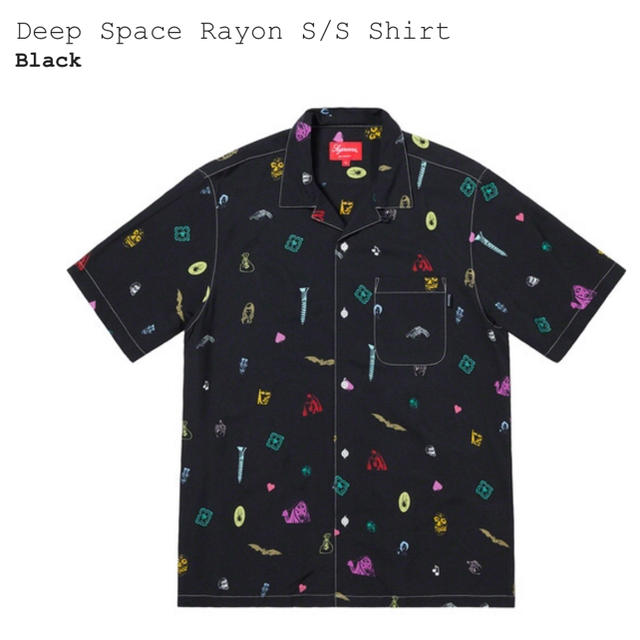 【黒S】Supreme Deep Space Rayon S/S Shirt