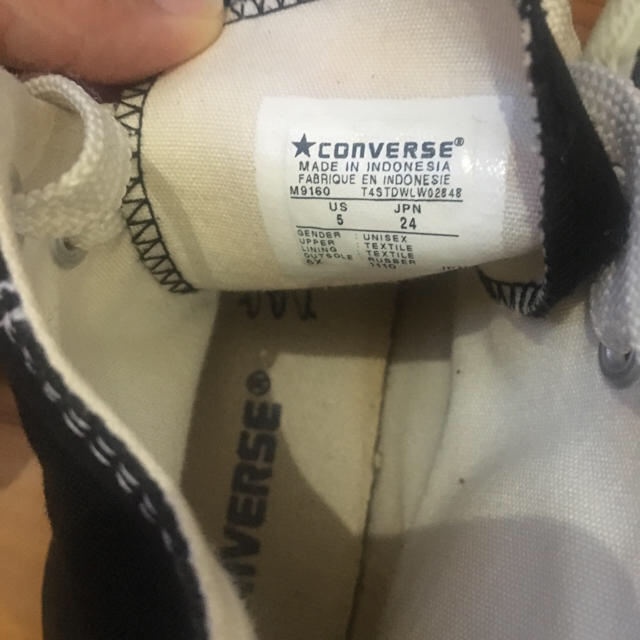 CONVERSE(コンバース)のコンバース黒24センチ レディースの靴/シューズ(スニーカー)の商品写真