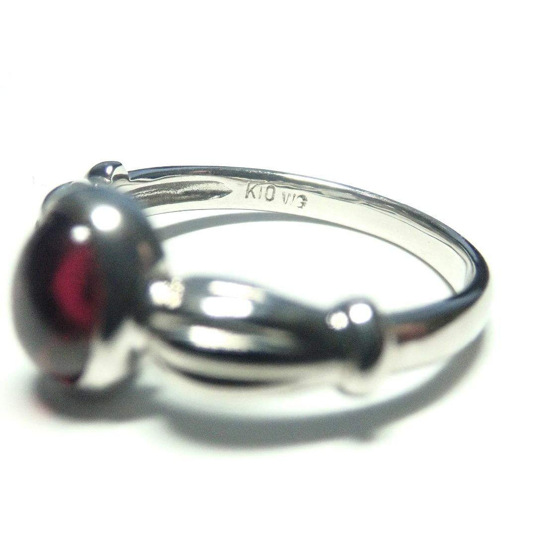 156.K10WG 指輪 ガーネット リング Garnet Ring 10号 レディースのアクセサリー(リング(指輪))の商品写真