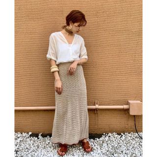 トゥデイフル(TODAYFUL)のTodayful Lacy Knit SK(ロングスカート)