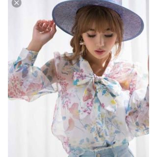 エイミーイストワール(eimy istoire)の花柄シースルートップス(シャツ/ブラウス(長袖/七分))