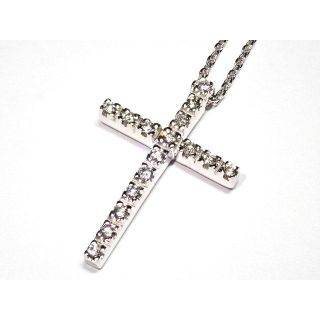 スタージュエリー(STAR JEWELRY)の95. スタージュエリー K18 ネックレス D 0.16ct クロス 45cm(ネックレス)