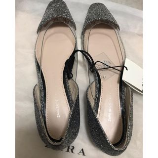 ザラ(ZARA)の新品 今季 ザラ ZARA フラット  パンプス 37(ハイヒール/パンプス)