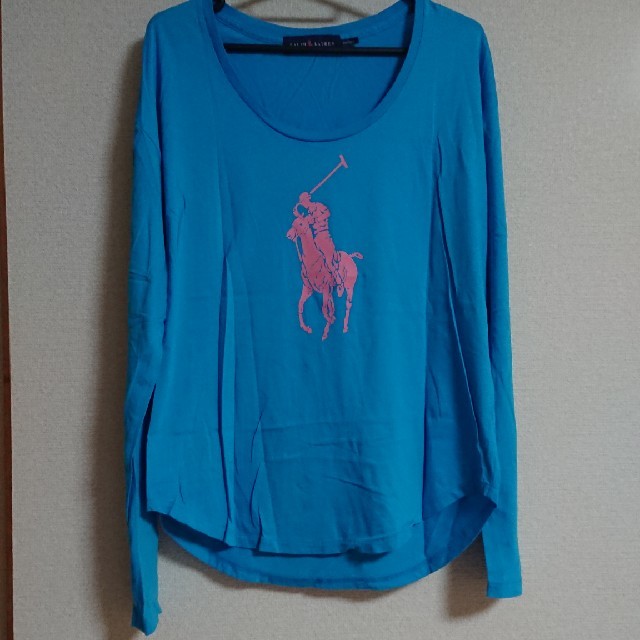 Ralph Lauren(ラルフローレン)のラルフローレン ピンクポニー ロングTシャツ レディースのトップス(Tシャツ(長袖/七分))の商品写真