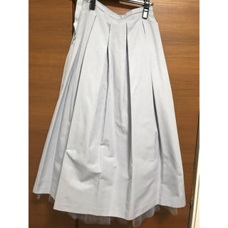 ツルバイマリコオイカワ(TSURU by Mariko Oikawa)のはまさま専用tsuru ツルバイマリコオイカワ裾チュールスカート(ひざ丈スカート)
