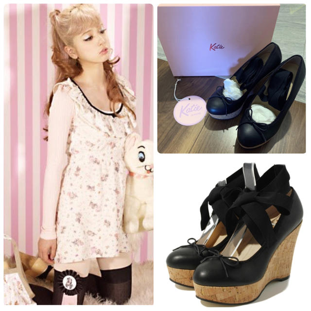 Katie バレリーナシューズ BLACK-
