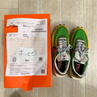 ナイキ(NIKE)のNIKE sacai LD WAFFLE GREEN us12 30cm(スニーカー)