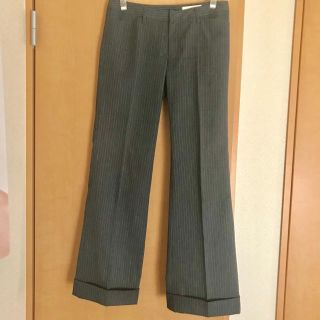 ユナイテッドアローズ(UNITED ARROWS)のユナイテッドアローズ green lavel ワイドパンツ グレーストライプ(カジュアルパンツ)