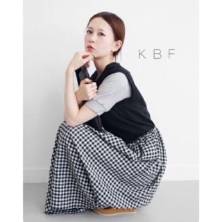 ケービーエフ(KBF)のKBF チェックワンピース(ロングワンピース/マキシワンピース)