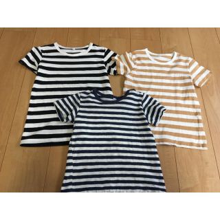 ムジルシリョウヒン(MUJI (無印良品))の無印 しましまTシャツ 120 3枚セット☺︎(Tシャツ/カットソー)