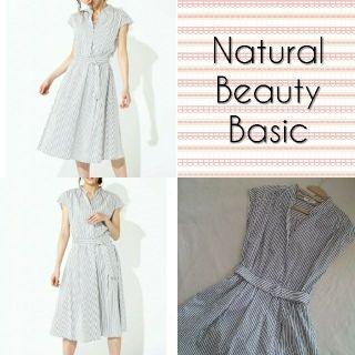 ナチュラルビューティーベーシック(NATURAL BEAUTY BASIC)のNaturalBeautyBasic コンフォートシャツワンピース(ひざ丈ワンピース)