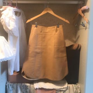 ドゥロワー(Drawer)のdrawer leather skirt.(ひざ丈スカート)